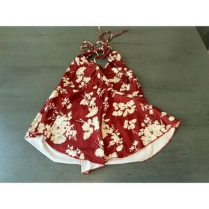 cropped red floral SHEIN CURVE cropped plus size tank top shirt 2XL